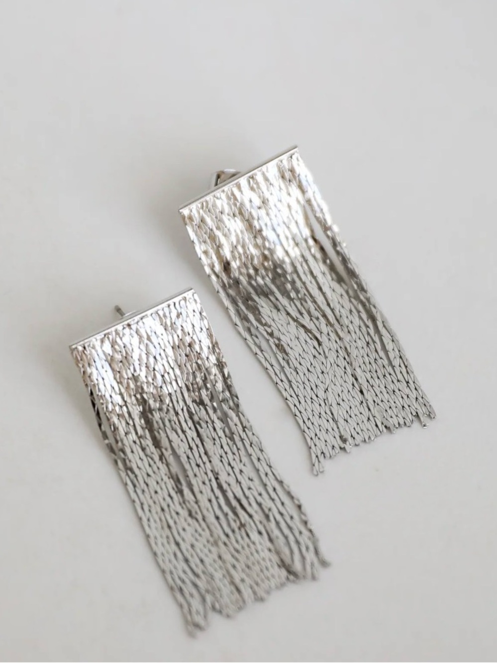 New Silver Fringe Earrings